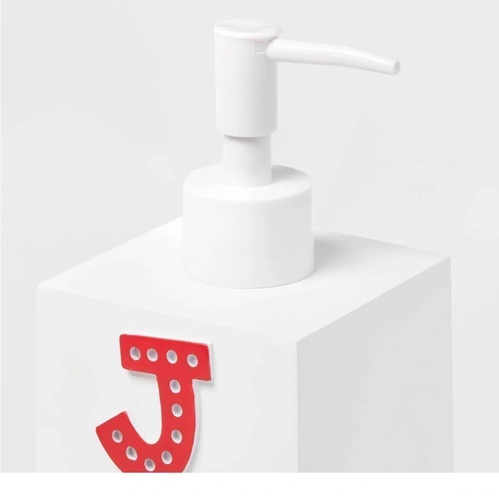 Wondershop Bath Christmas Accessory Set Soap Dispenser and Canister 2 Piece Set